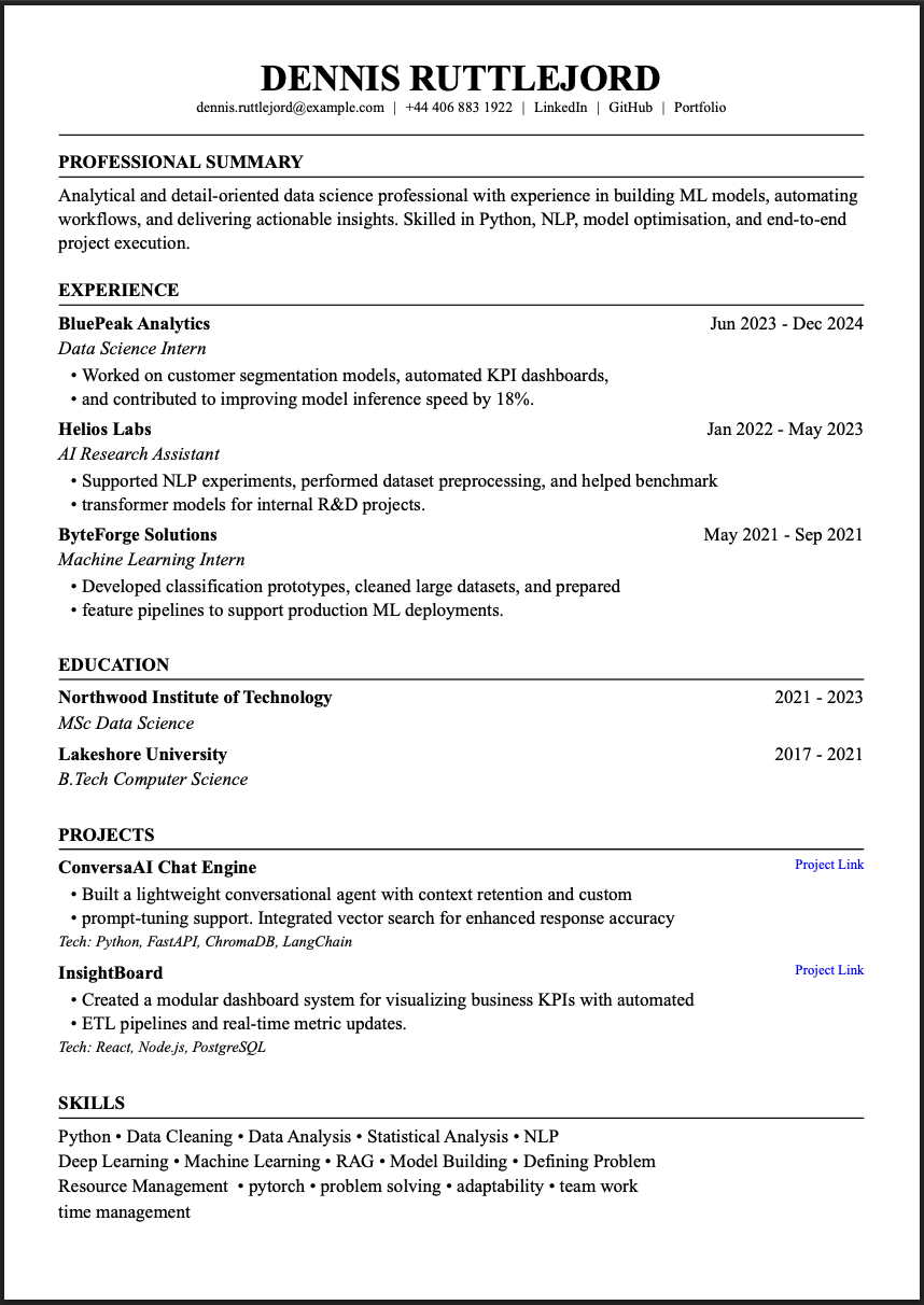 Ivy League — Research & Education resume template